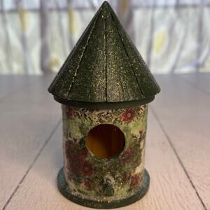 Handmade Holiday Birdhouse Santa and Snowmen Decoration